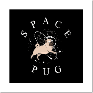 Space Pug Posters and Art